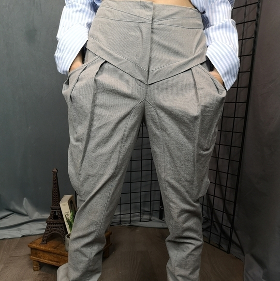 00S vintage designer avant garde high waist slim pants - Picture 6 of 8